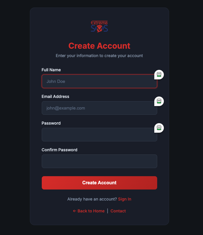 Register - Create Account